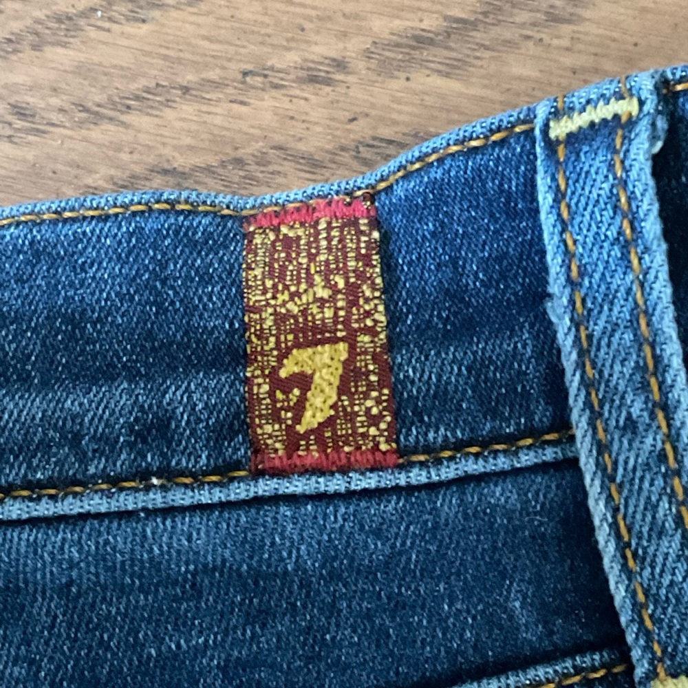 7 for all mankind skinny distressed jeans.